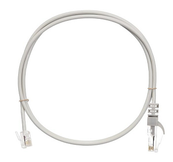 Шнур коммутационный UTP4 2хRJ-45 кат.5e  0.5м PVC серый NETLAN
