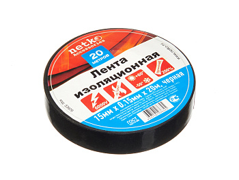 Изолента 15мм х 20м черная  Netko Изолента 15мм х 20м черная  Netko